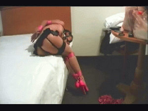www.lewrubens.com - Drea bondage purists pink hogtie thumbnail